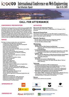 ICWE 2009 Call for attendance front